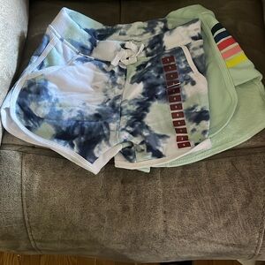 NWT 2 Pack Girls Eddie Bauer Size 8 Shorts Aqua Sky